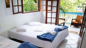 Minibar, iron/ironing board (on request), WiFi (free), bed sheets