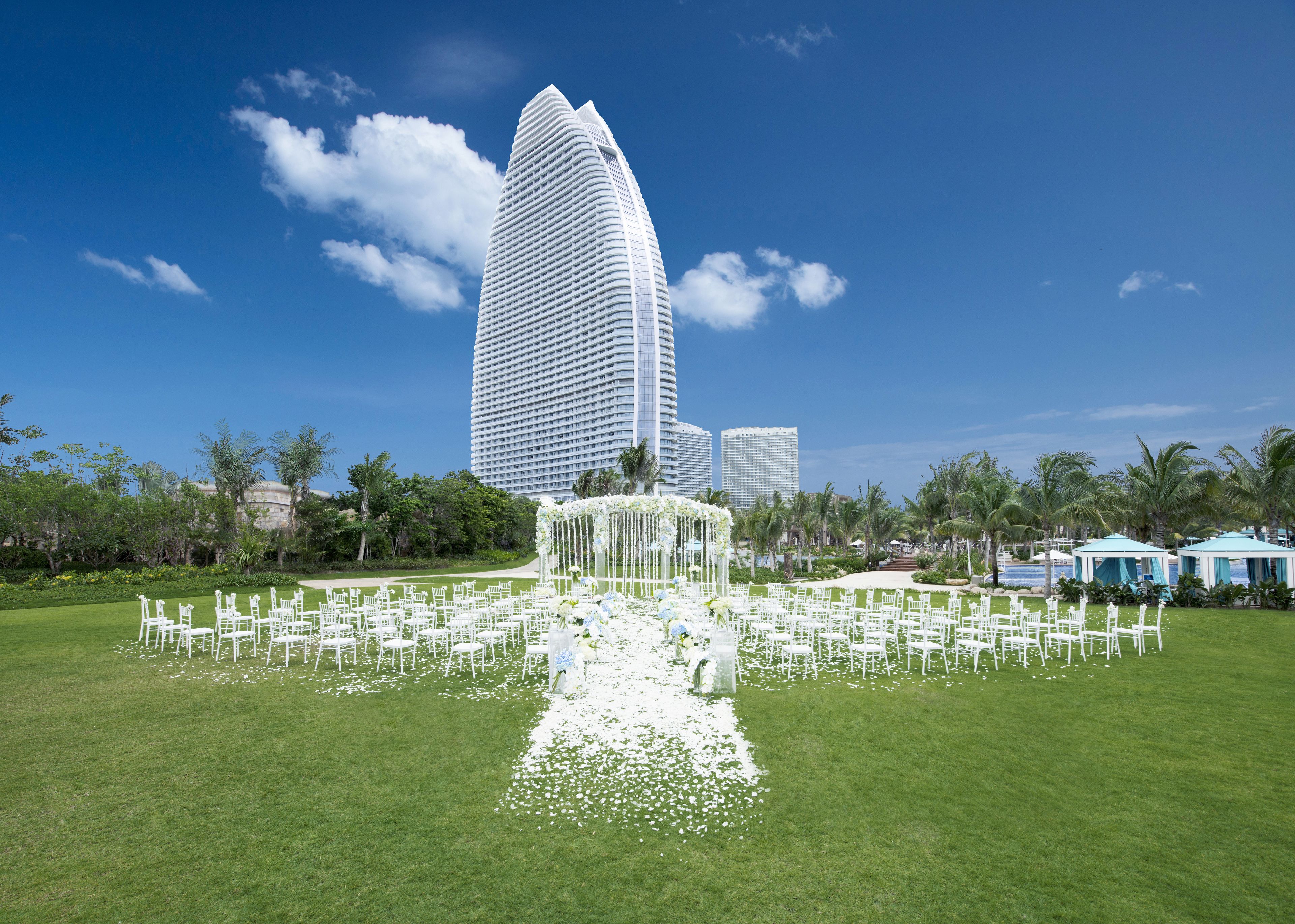 outdoor wedding area