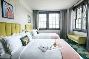 Premium bedding, free WiFi, bed sheets