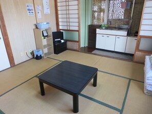 Japanese Style Room with Shared Bathroom, for 3 to 4 People	 | Private kitchen | Shared fridge - Minshuku Iwakawa (Yakushima)