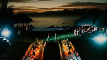Outdoor wedding area