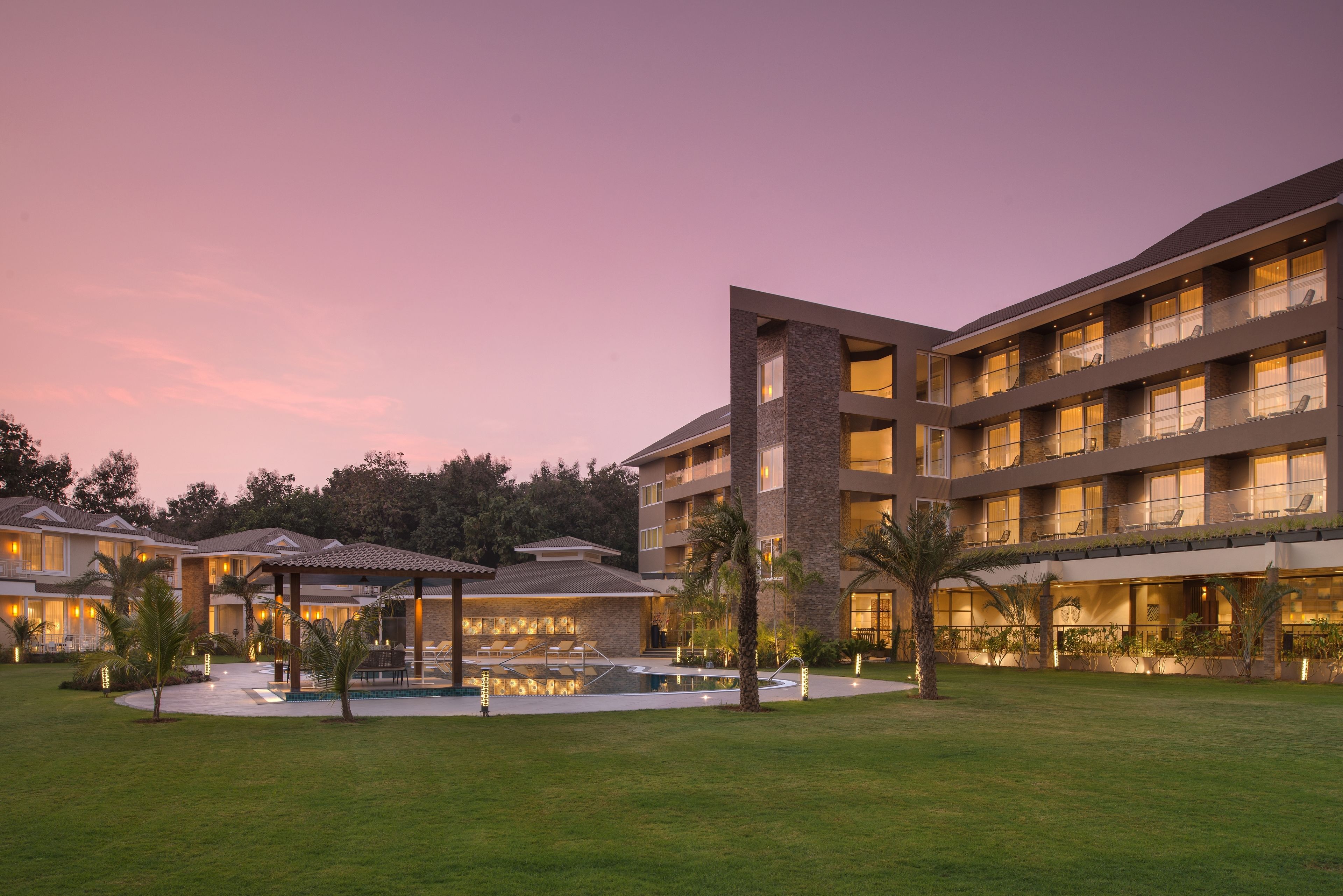 Front of property – evening/night