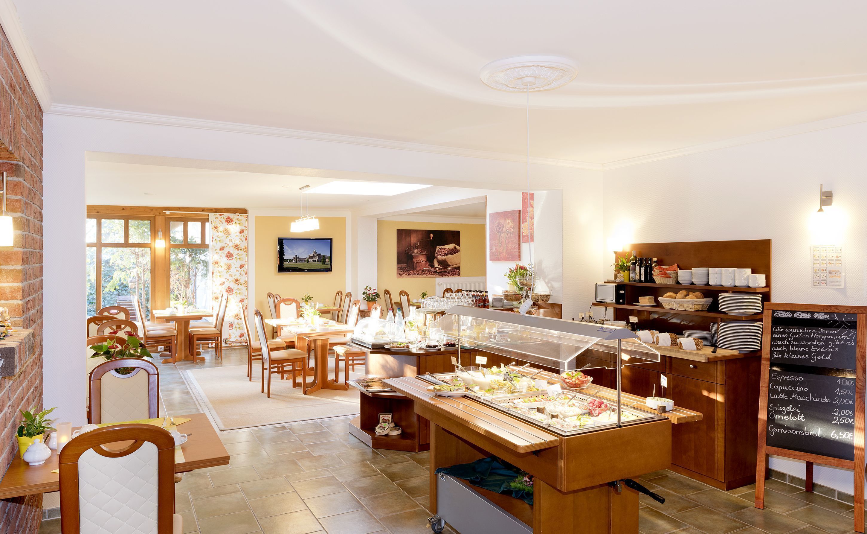 Daily buffet breakfast (EUR 8 per person)