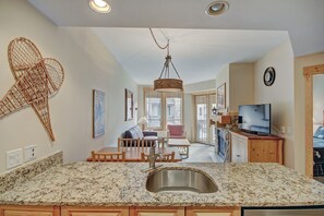 Condo, 1 Bedroom | Private kitchen - Taylors Crossing In The Heart Of Copper Center Village - Short Walk to American Eagle/American Flyer - TX312 by RedAwning (Copper Mountain)