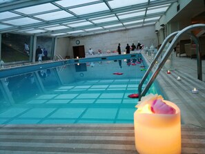 Indoor pool, seasonal outdoor pool