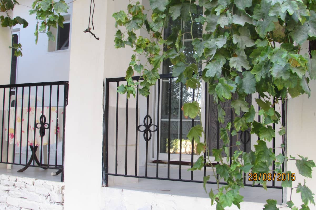 Habitación doble económica, 1 cama matrimonial, vista al jardín | Minibar, escritorio, tabla de planchar con plancha y camas extra