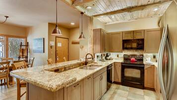 Condo, 3 Bedrooms | Private kitchen | Full-size fridge, microwave, oven, stovetop