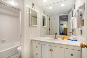 Condo, 2 Bedrooms | Bathroom | Combined shower/bathtub, hair dryer, towels, shampoo - 311 Vail International - 2 Br Condo (Vail)
