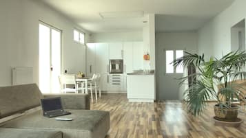 Penthouse Deluks, 1 kamar tidur, teras, pemandangan danau | Area keluarga