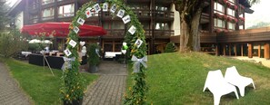 Outdoor wedding area
