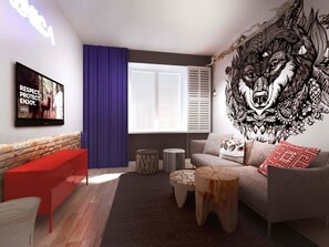 Comfort Apartment, 2 Bedrooms, Hill View, Slope side | Living room | Flat-screen TV - Go2Krynica - Gawra (Krynica-Zdroj)