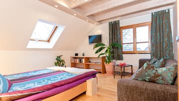 Appartement, niet-roken | 2 slaapkamers, luxe beddengoed, bedden met traagschuimmatras