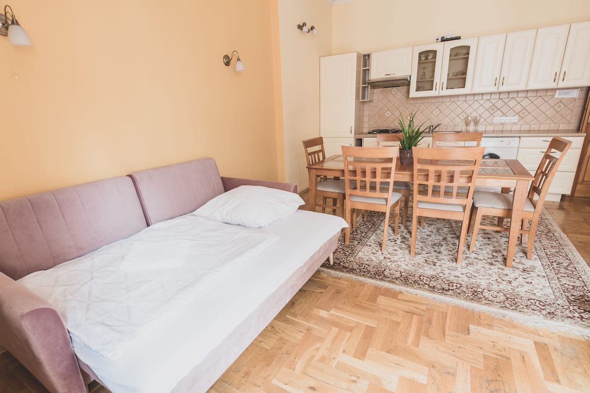 Apartment, 2 Bedrooms (Sloneczny) | Desk, soundproofing, iron/ironing board, free WiFi