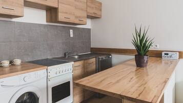 Departamento, 1 habitación (Danakil) | Cocineta privada | Refrigerador, parrilla de estufa y cafetera y tetera