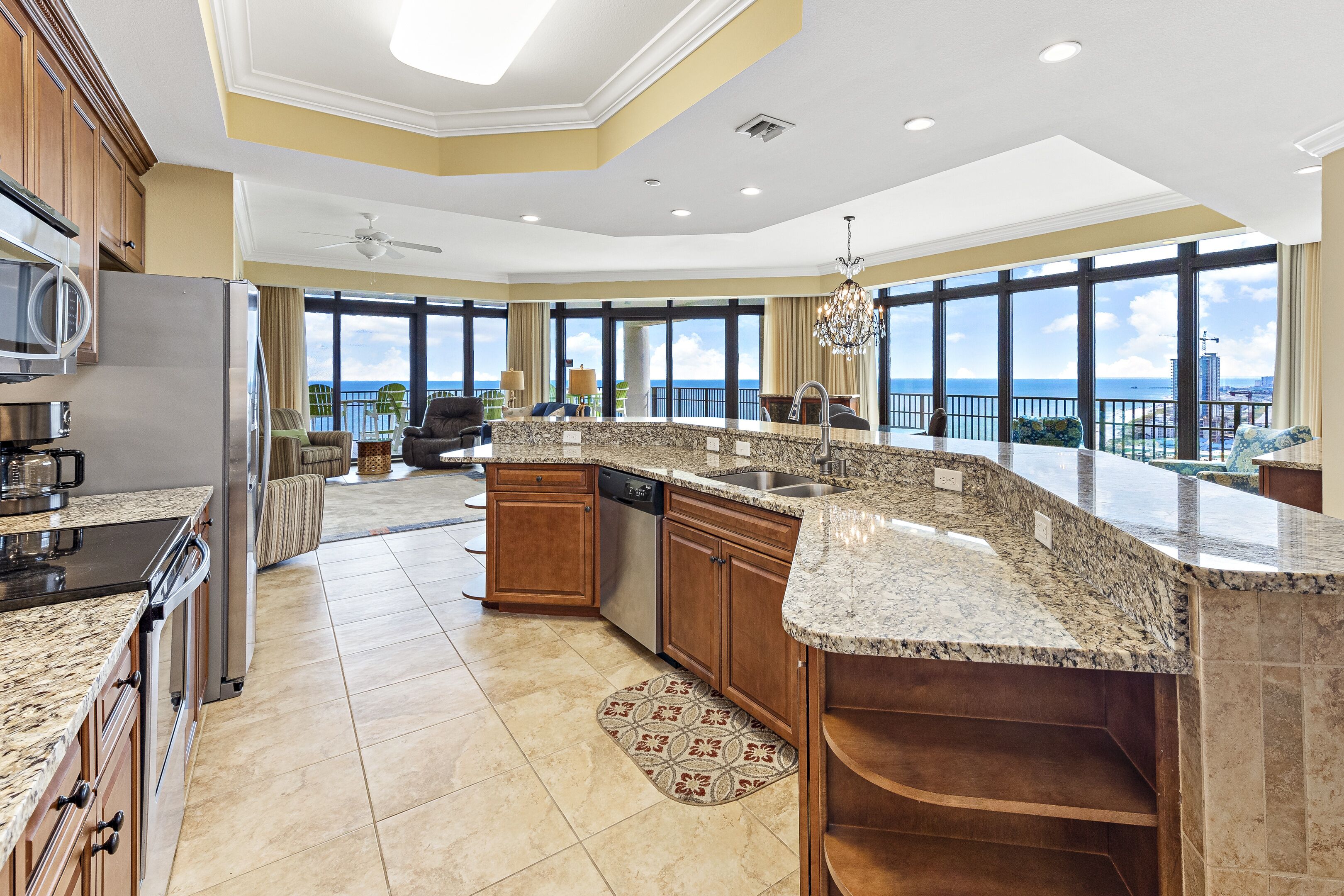 Signature Condo, 4 Bedrooms, Balcony, Ocean View | Private kitchen | Fridge, microwave, oven, stovetop