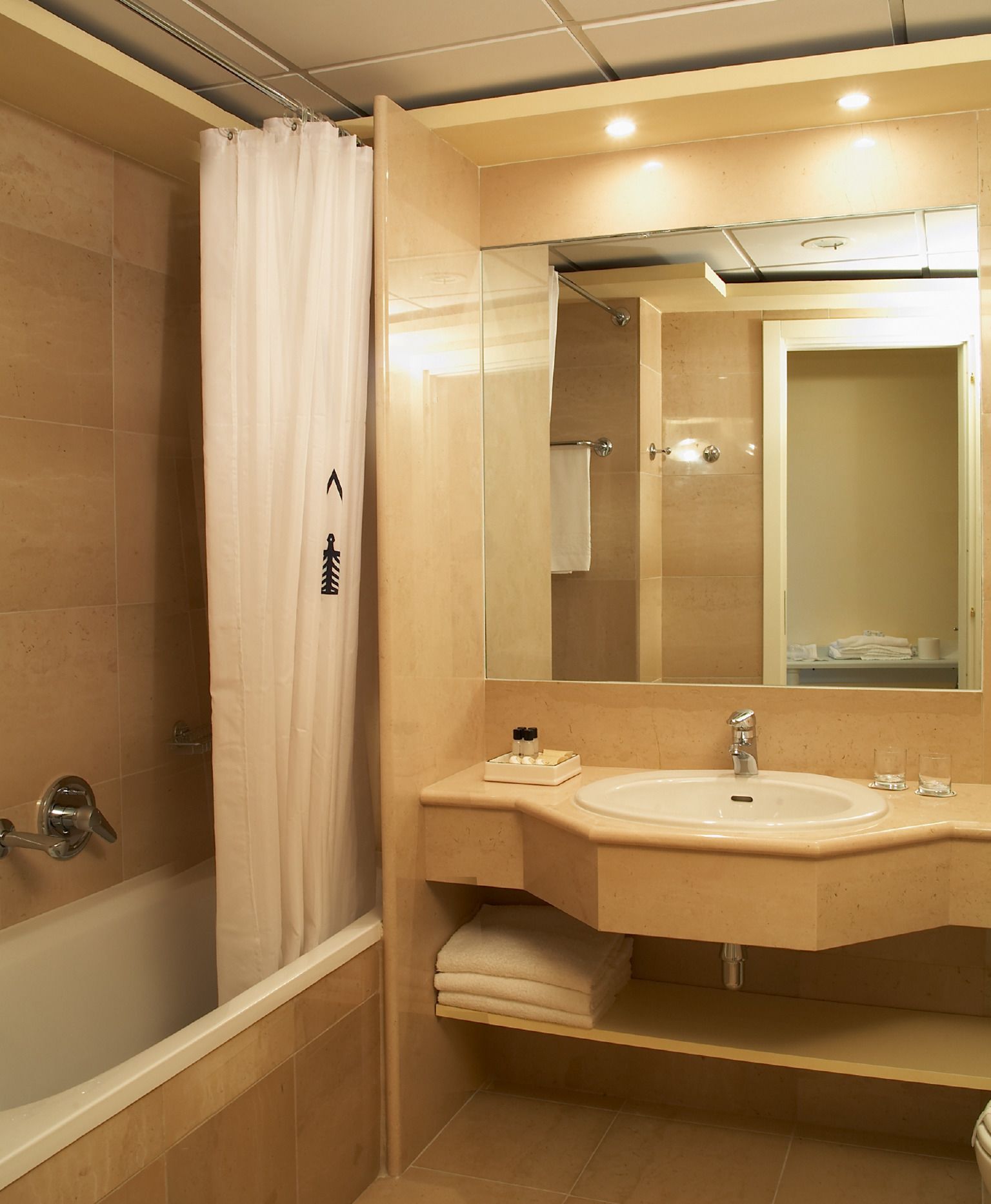 combined shower/bathtub, free toiletries, hair dryer, bidet