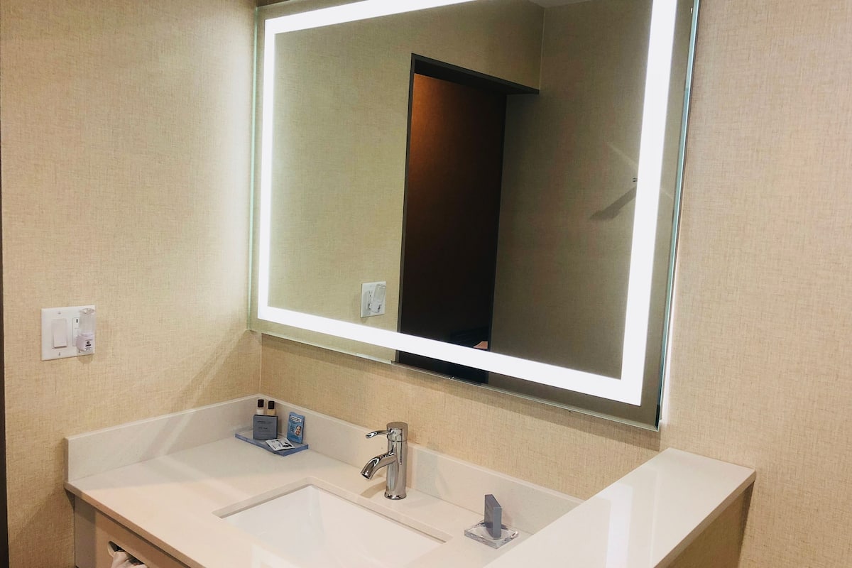 room, 1 king bed, non smoking, city view | bathroom sink