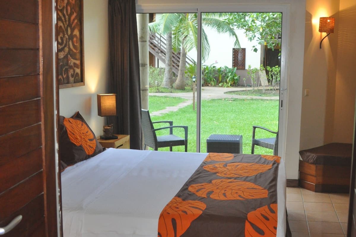 double room with garden view | view from room