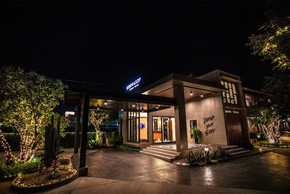 Front of property – evening/night
