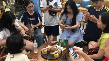 32-inch flat-screen TV with cable channels, TV