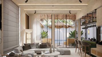 Presidential Villa | Living area | 36-inch LED TV with satellite channels