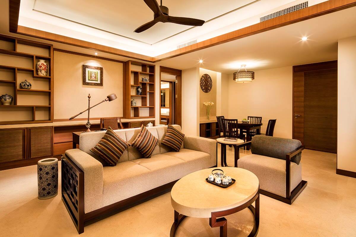 Suite Premier, 2 habitaciones, vista al mar | Sala de estar | Televisión LCD