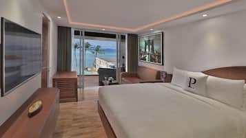 Villa, Private Pool, Beachfront | Hypo-allergenic bedding, minibar, in-room safe, blackout curtains