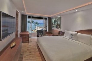 Villa, alberca privada, frente al mar | Ropa de cama hipoalergénica y minibar 