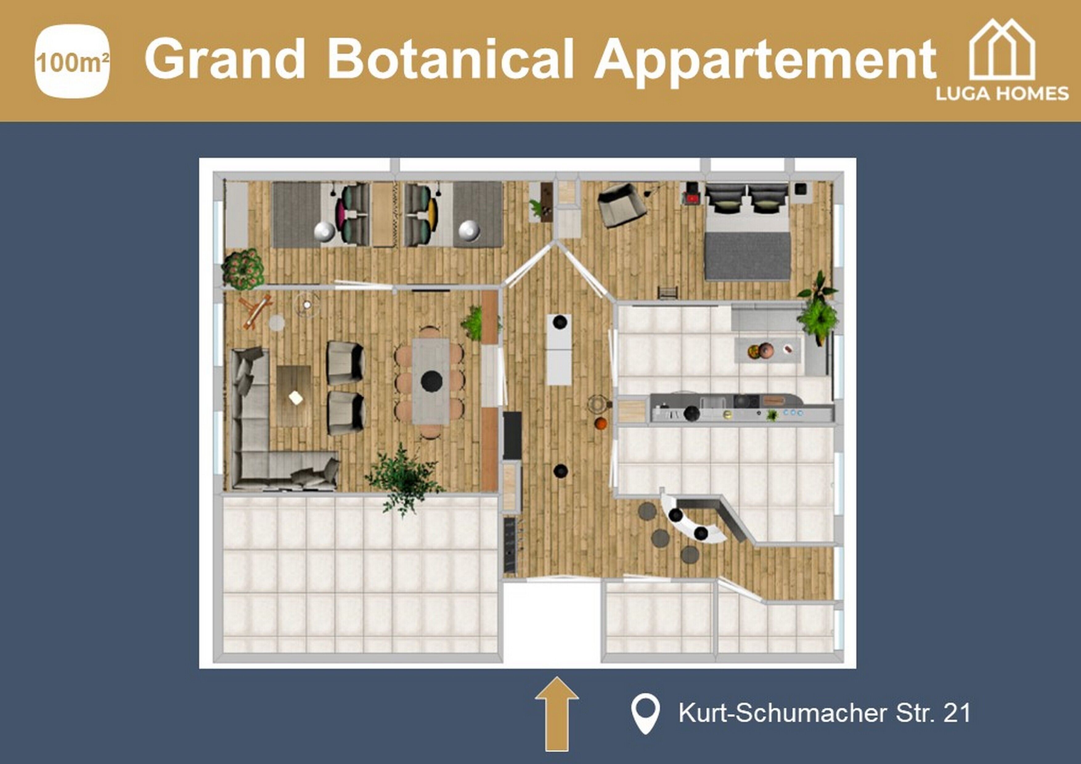 *grand botanical* 4-room apartment with kitchen | floor plan