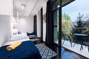 Premium-Apartment, 2 Schlafzimmer, Gartenblick, zum Garten hin | Balkon