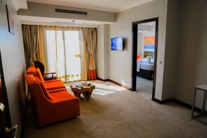 Junior Suite, 1 Bedroom, River View | Living area | 32-inch flat-screen TV with cable channels, TV - Aswan Plaza Hotel (Aswan)