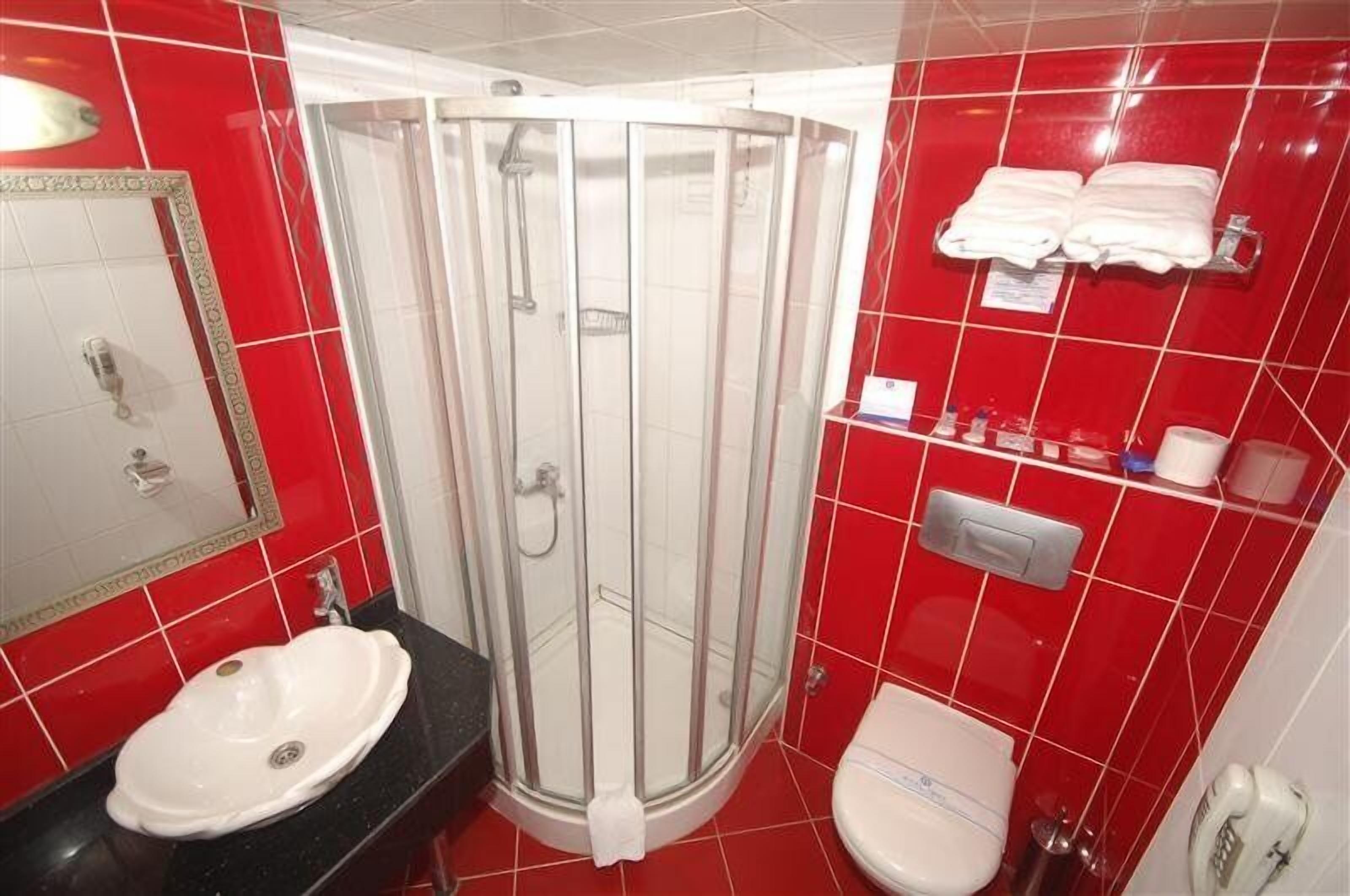 free toiletries, hair dryer, towels