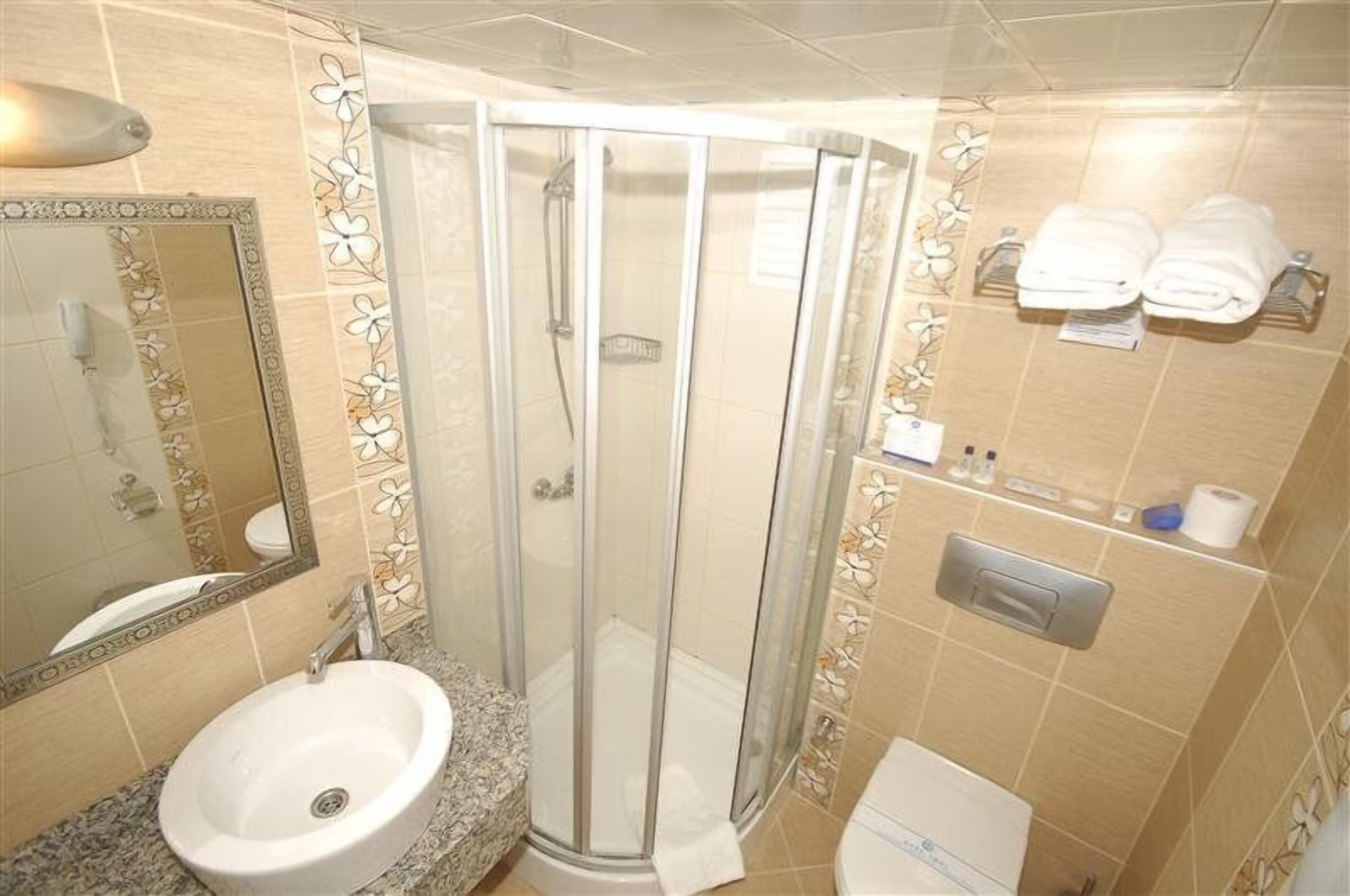 free toiletries, hair dryer, towels