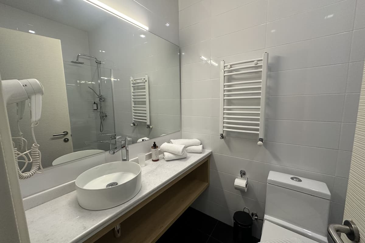 standard twin room, private bathroom, city view | bathroom | free toiletries, hair dryer, slippers, bidet