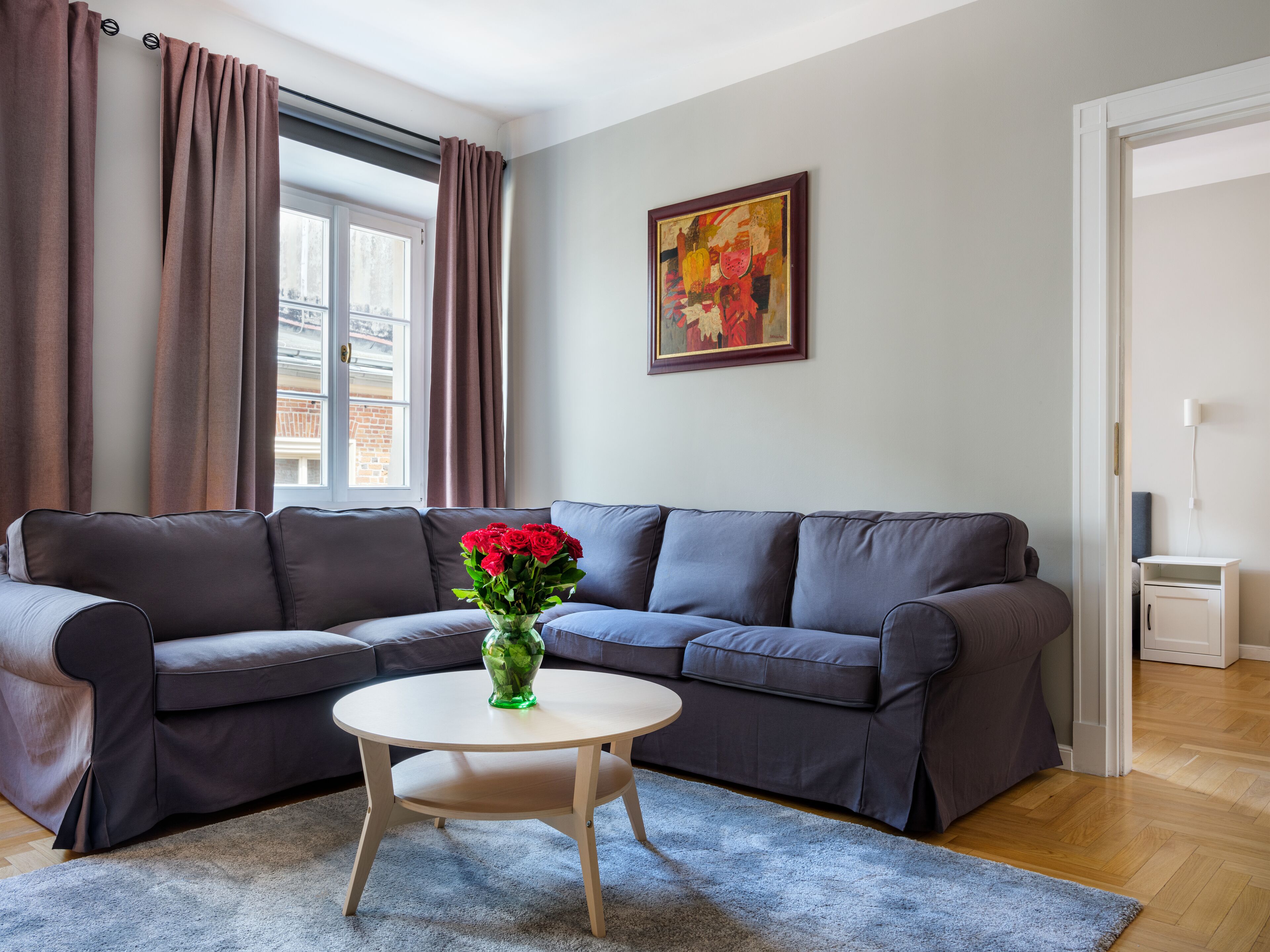 deluxe apartment | living room | 50-inch smart tv with satellite channels, tv