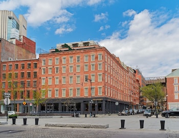 Hotel exterior and entrance at 33 Hotel, New York City, Seaport