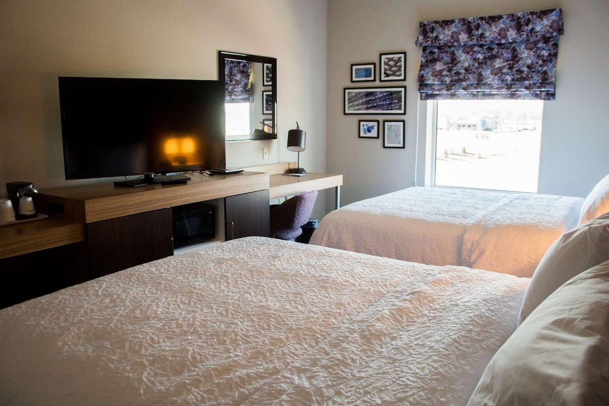Room, 2 Queen Beds, Non Smoking | Premium bedding, in-room safe, iron/ironing board, free rollaway beds