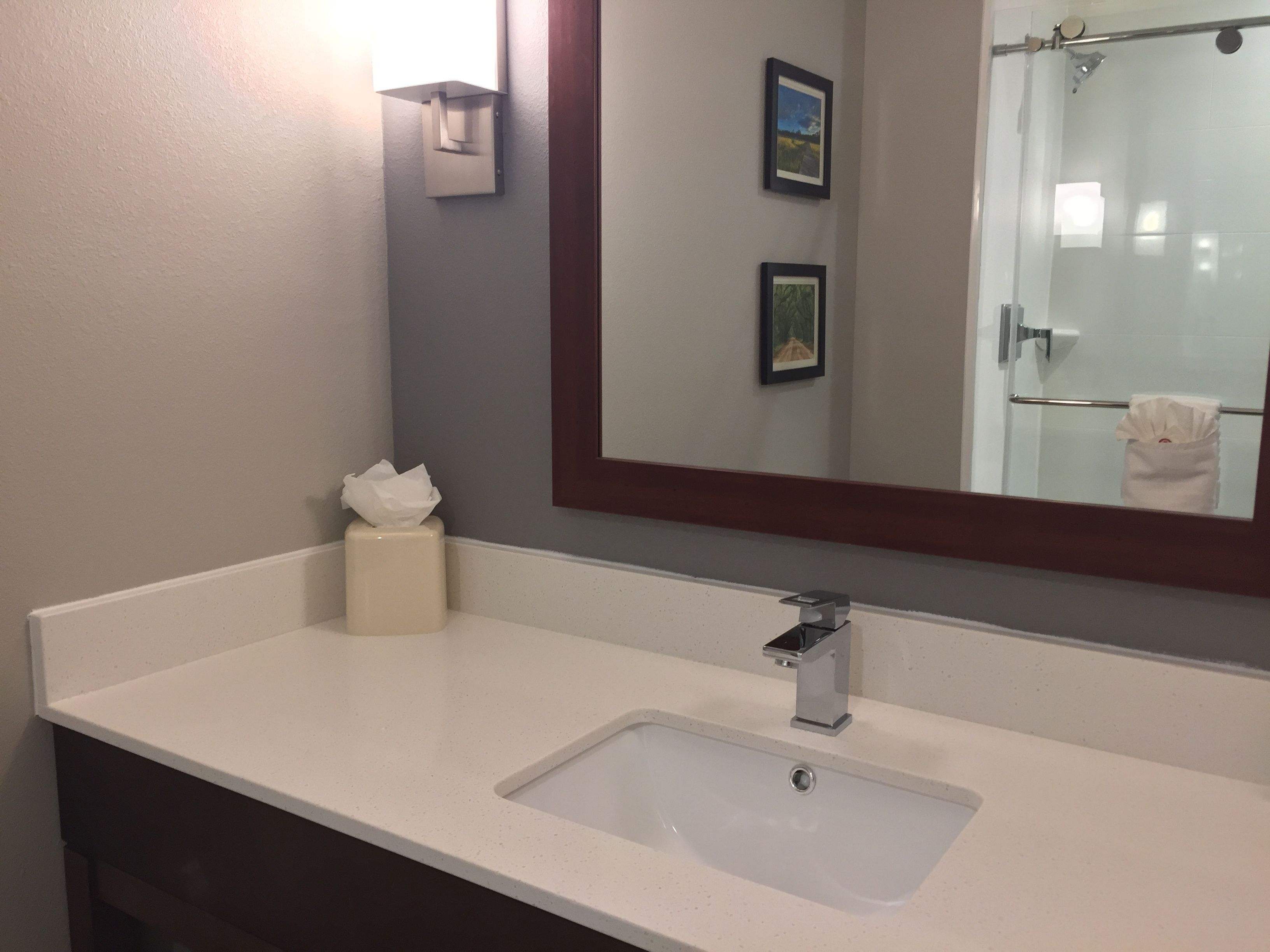 suite, 1 king bed with sofa bed, non smoking | bathroom sink