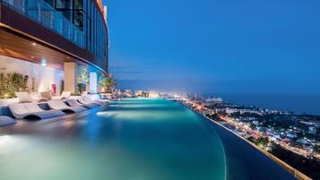 2 outdoor pools, open 8:00 AM to 7:00 PM, sun loungers