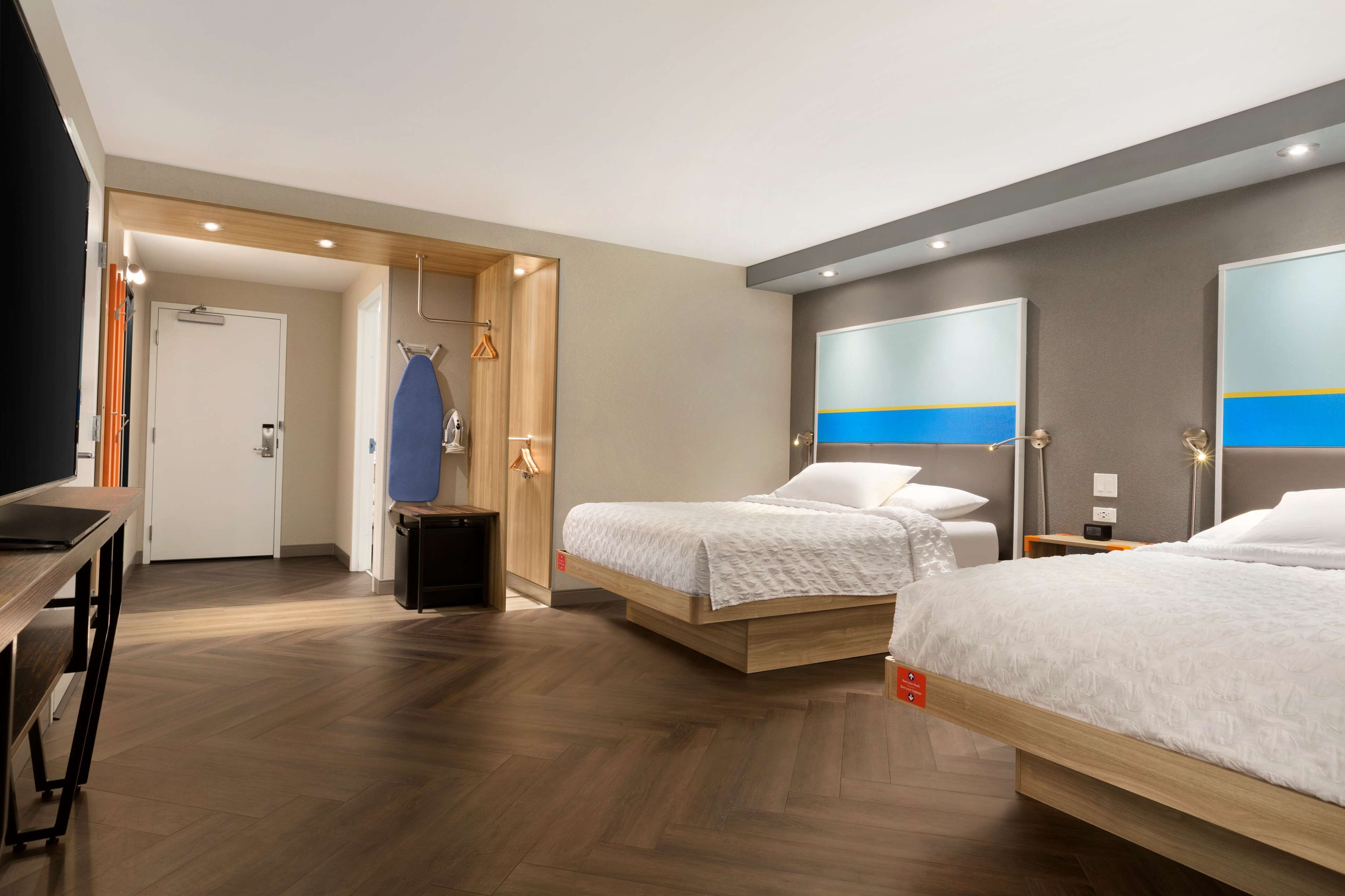 blackout curtains, iron/ironing board, free wifi, bed sheets