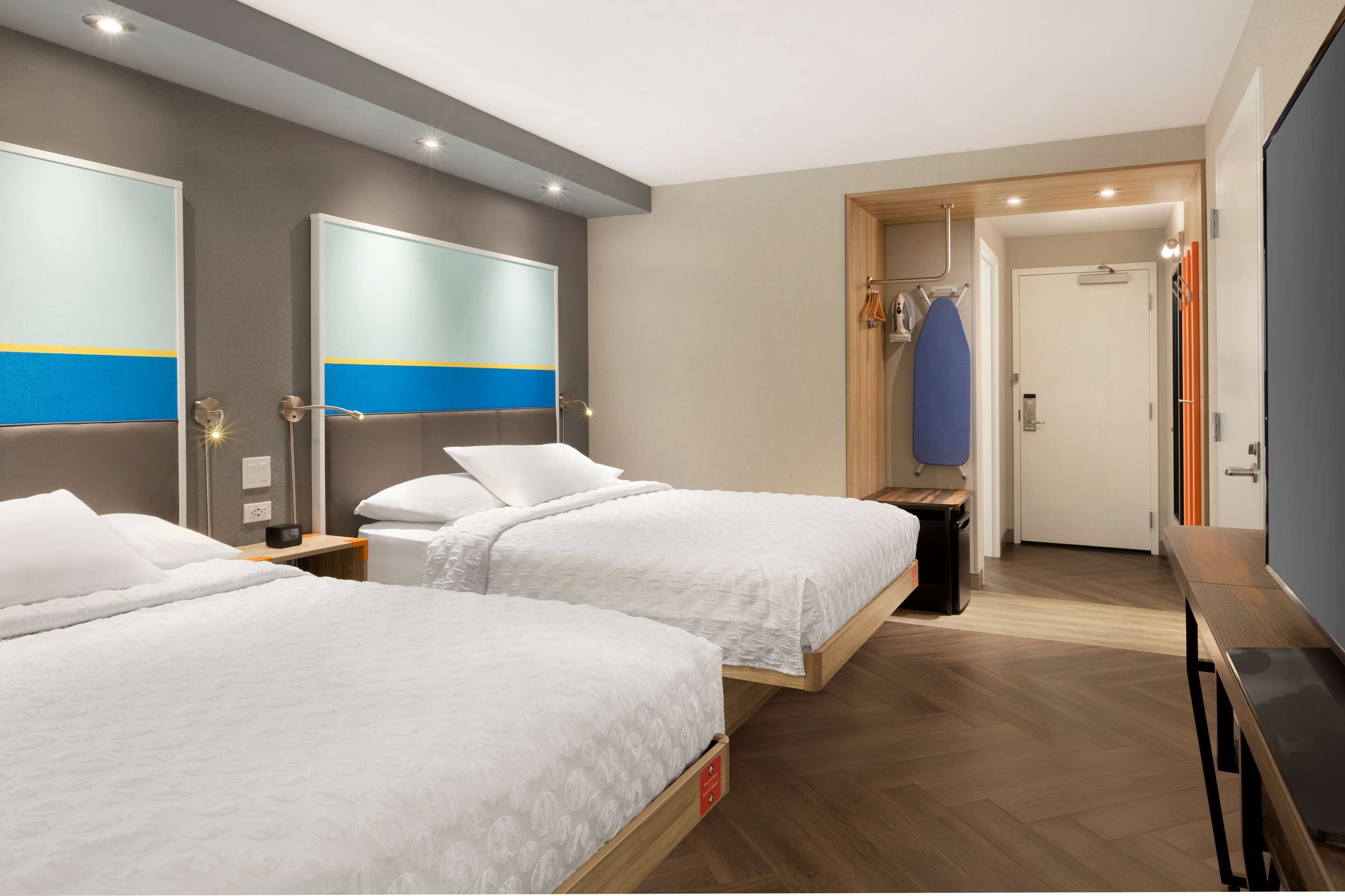 blackout curtains, iron/ironing board, free wifi, bed sheets