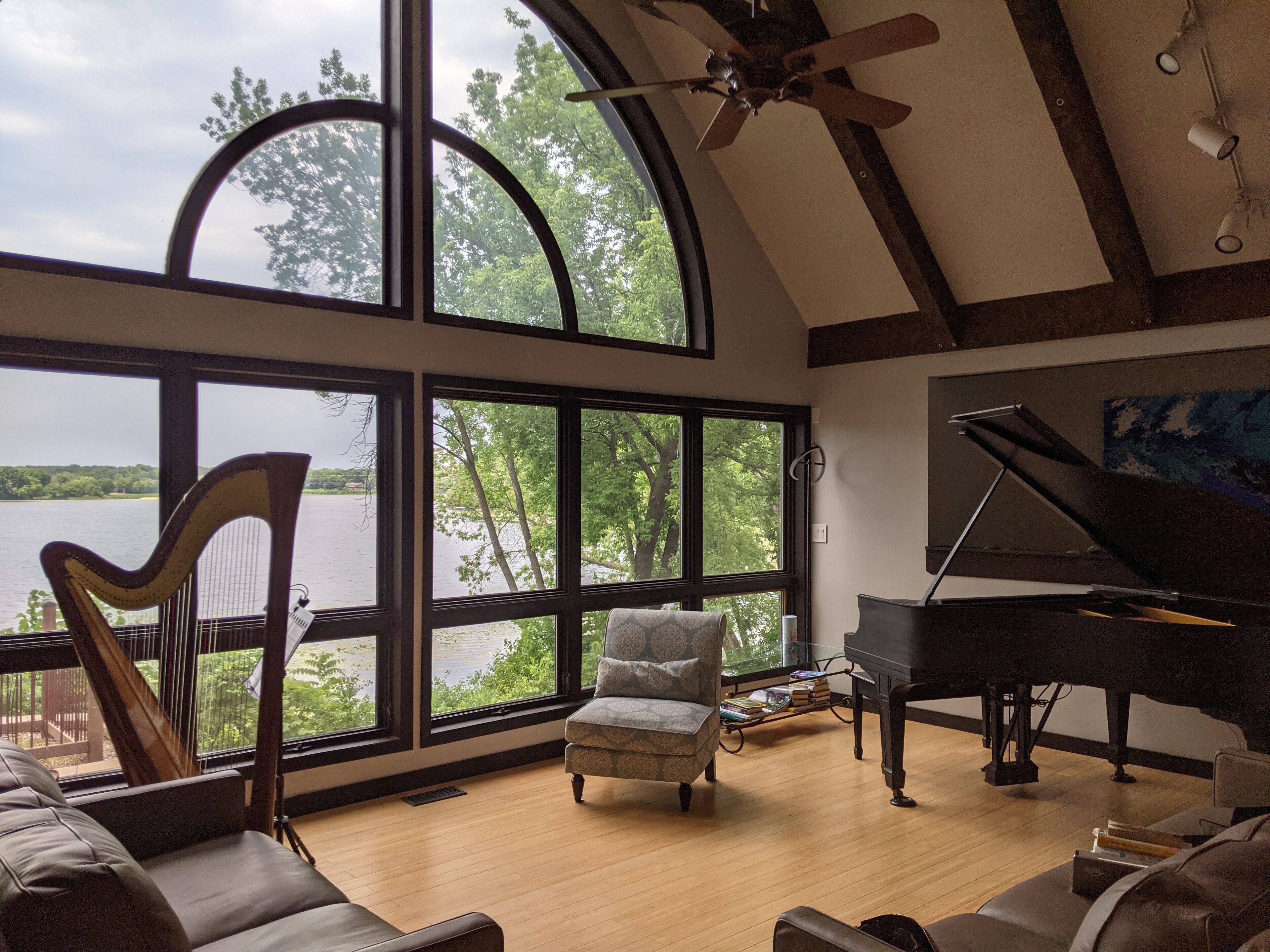 智能电视、壁炉、书、办公室