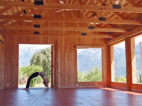 Fitness facility. Argentina Patagonia Lake District Fly Fishing Ranch Home on 880 acres