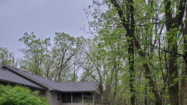 A house with a covered porch and a concrete pathway leading to it. - Sander Ridge - 40 wooded acres (Columbia)