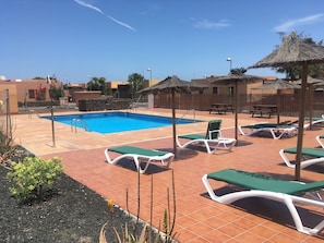 Piscine extérieure, piscine chauffée