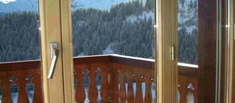 「チョコレートボックス」スイスのスキー村からの玄関のスキー。