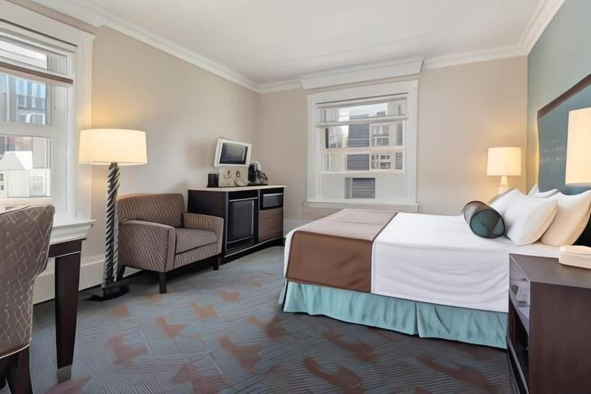 1 bedroom, blackout curtains, iron/ironing board, WiFi