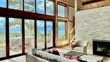 TV connectée, cheminée, jeux vidéo, lecteur de DVD