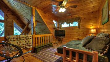 Smart TV, chimenea, tenis de mesa y libros