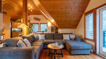 Smart TV, DVD player, books, video library